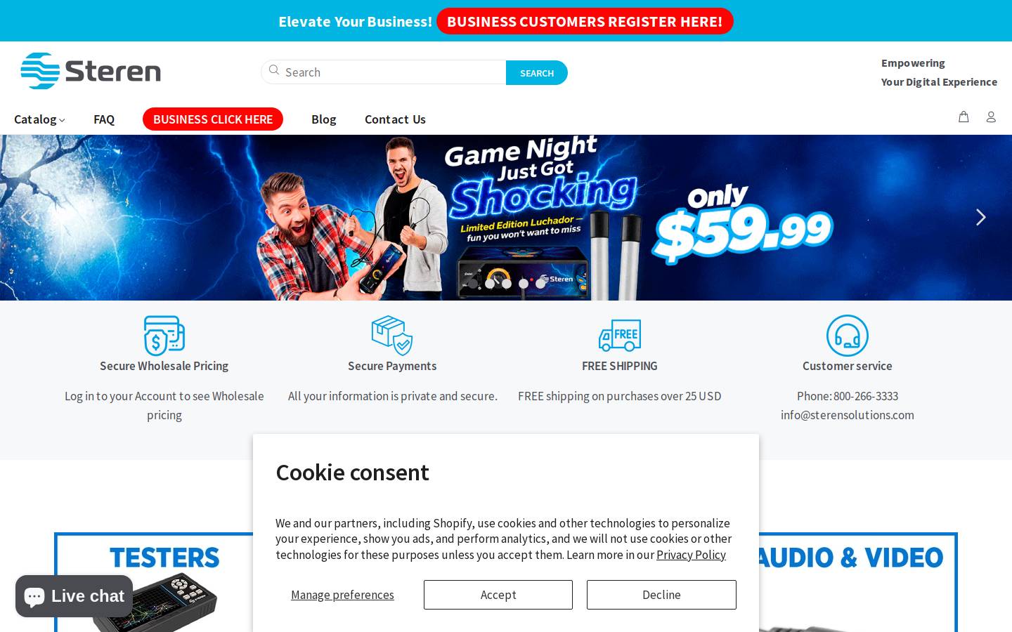 sterensolutions.com homepage screenshot