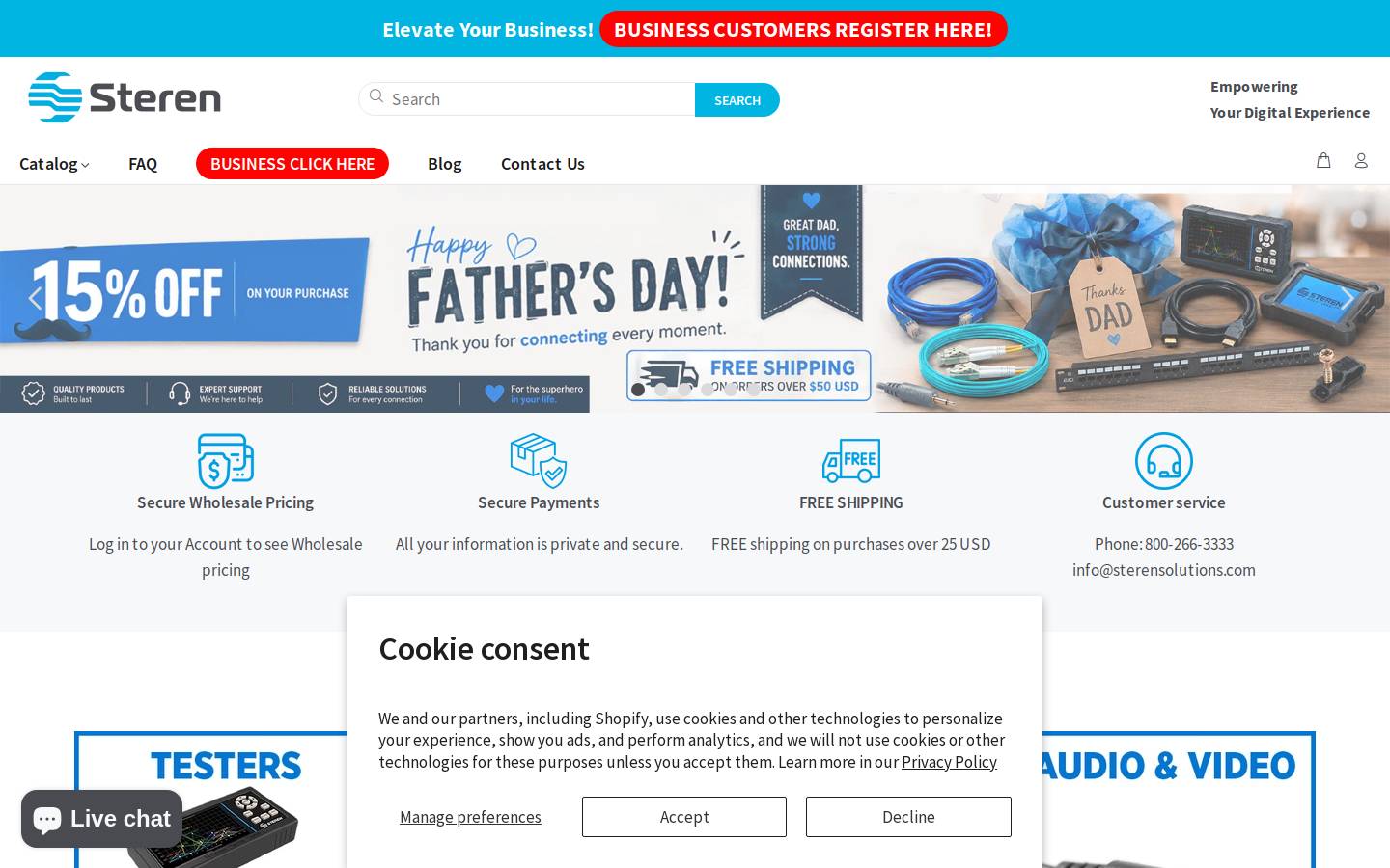 sterenusa.com homepage screenshot