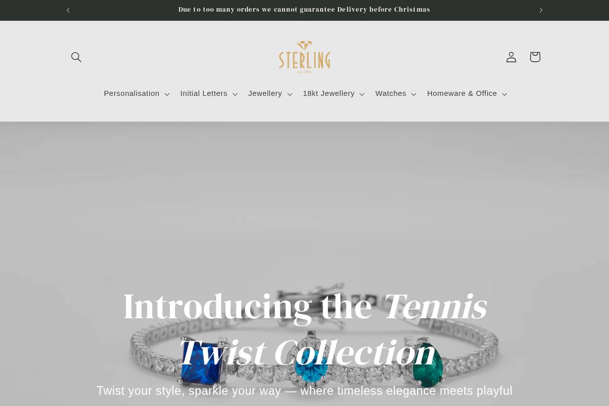 Sterling homepage screenshot