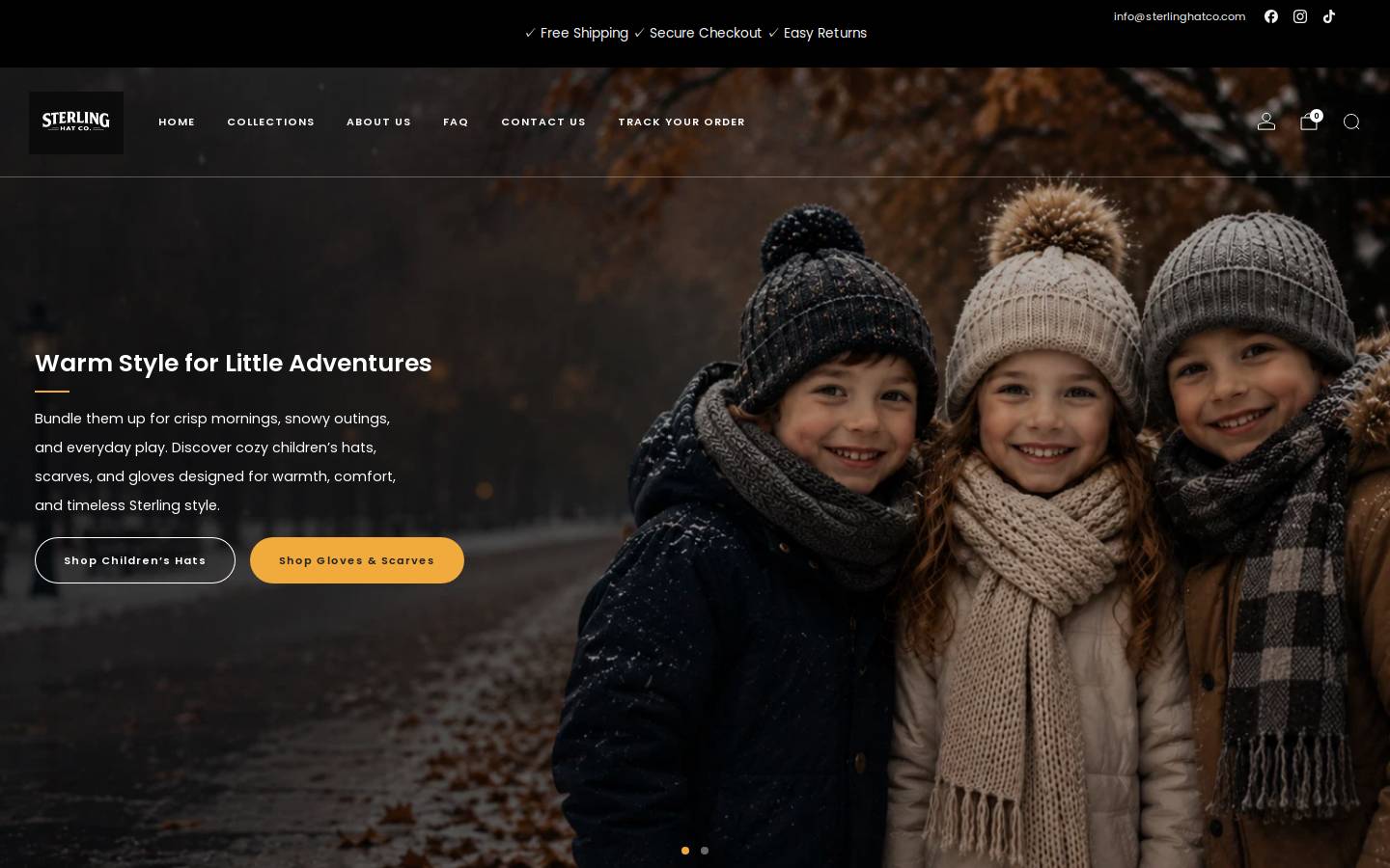 sterlinghatco.com homepage screenshot