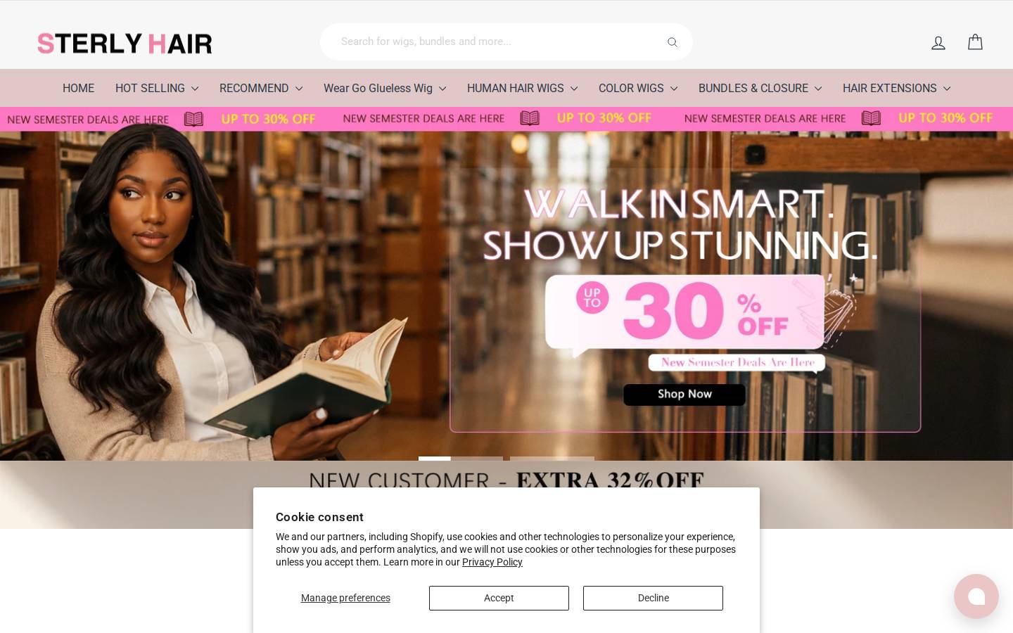 sterlyhair.com homepage screenshot