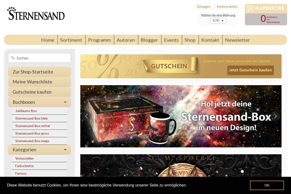 sternensand-shop.ch homepage screenshot
