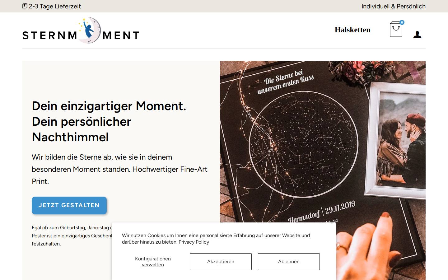 Sternmoment homepage screenshot