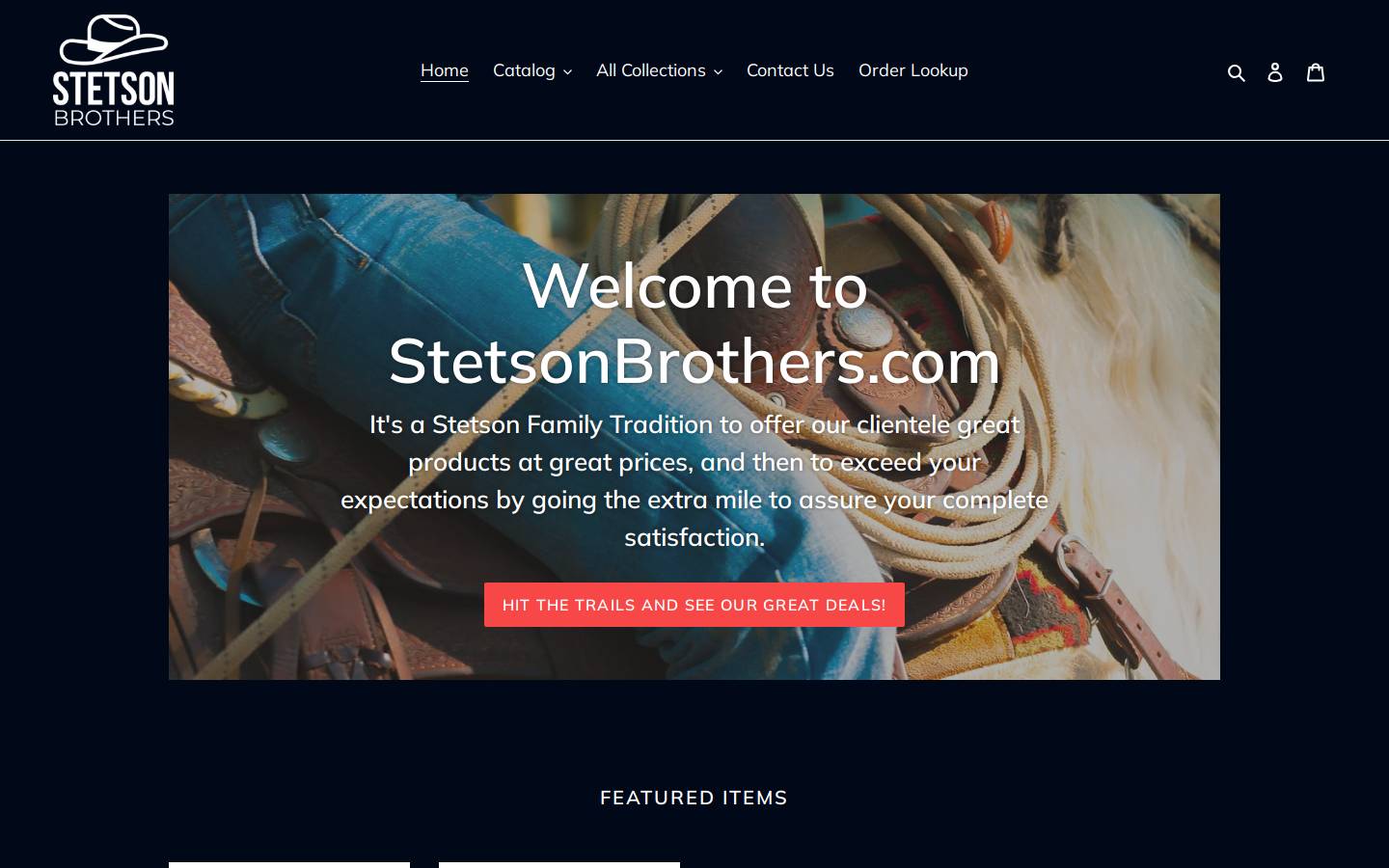 stetsonbrothers.com homepage screenshot