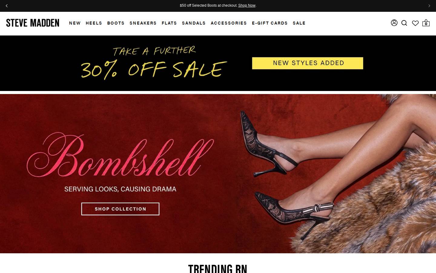stevemadden.com.au homepage screenshot