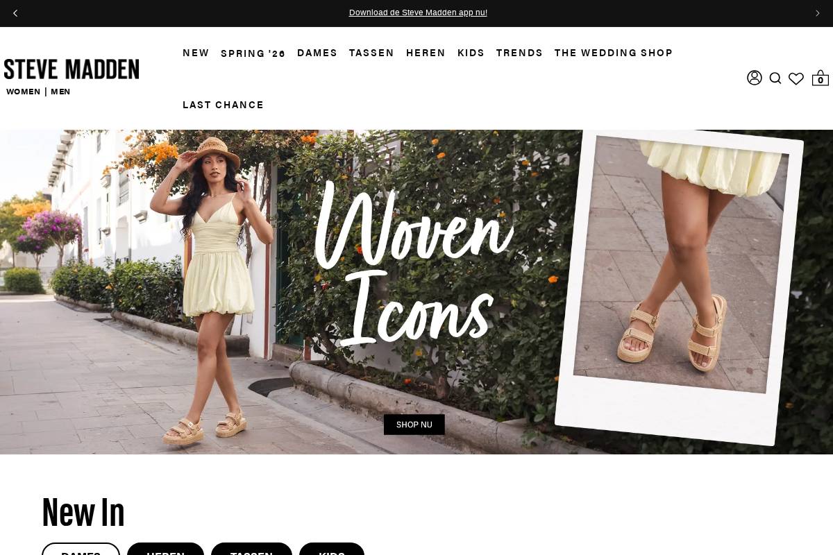 stevemadden.nl homepage screenshot