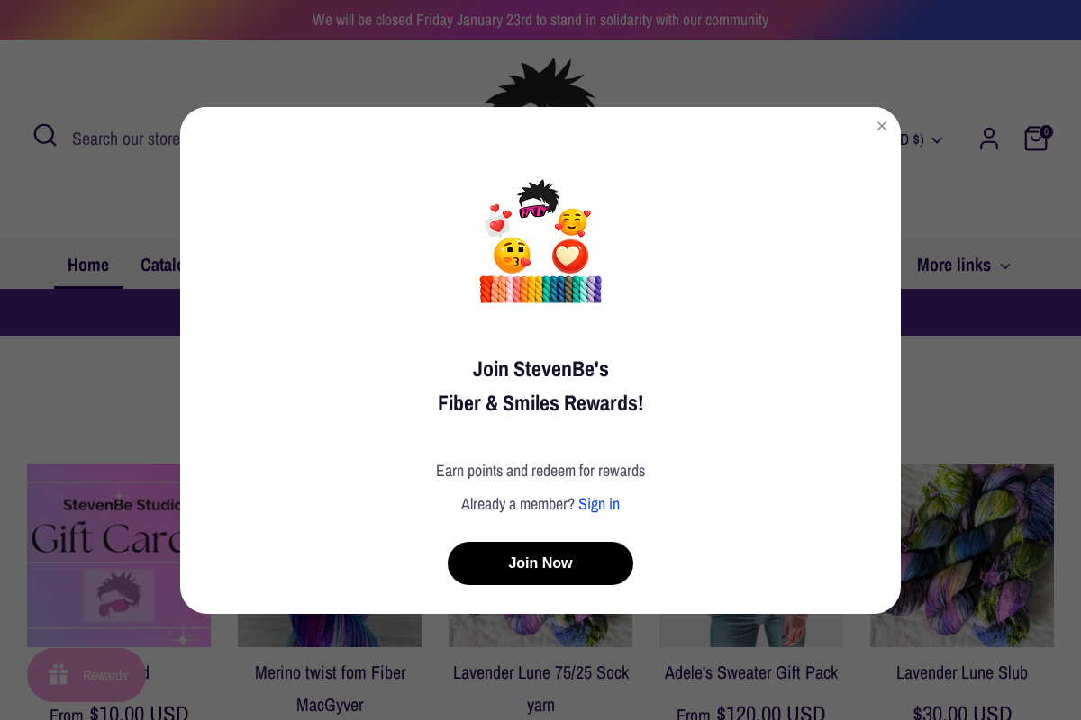 StevenBe homepage screenshot
