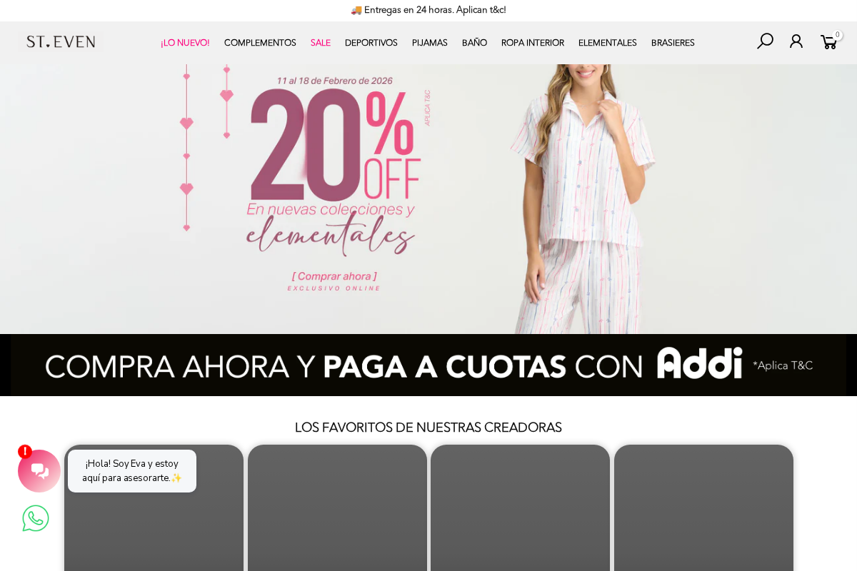 St.Even Colombia homepage screenshot