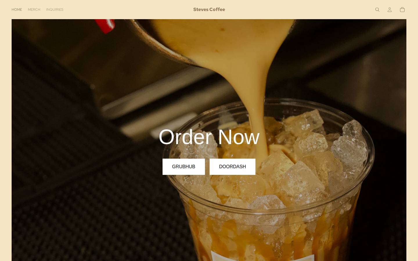 stevescoffee.com homepage screenshot