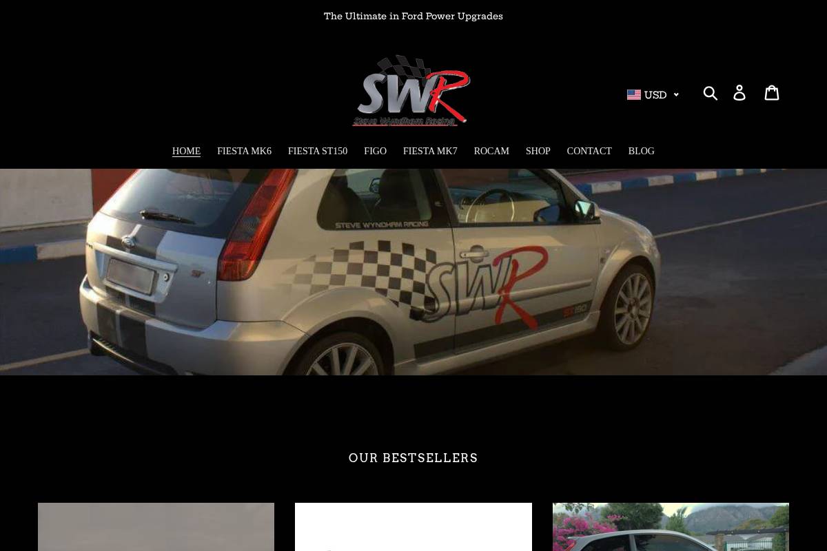 stevewyndhamracing.com homepage screenshot