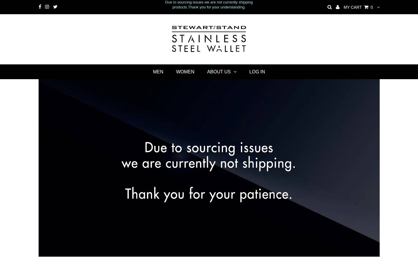 Stewart/Stand homepage screenshot