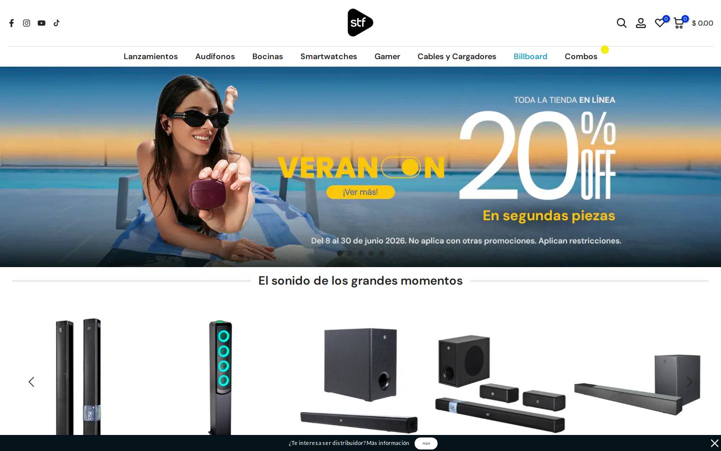 stflatam.com homepage screenshot