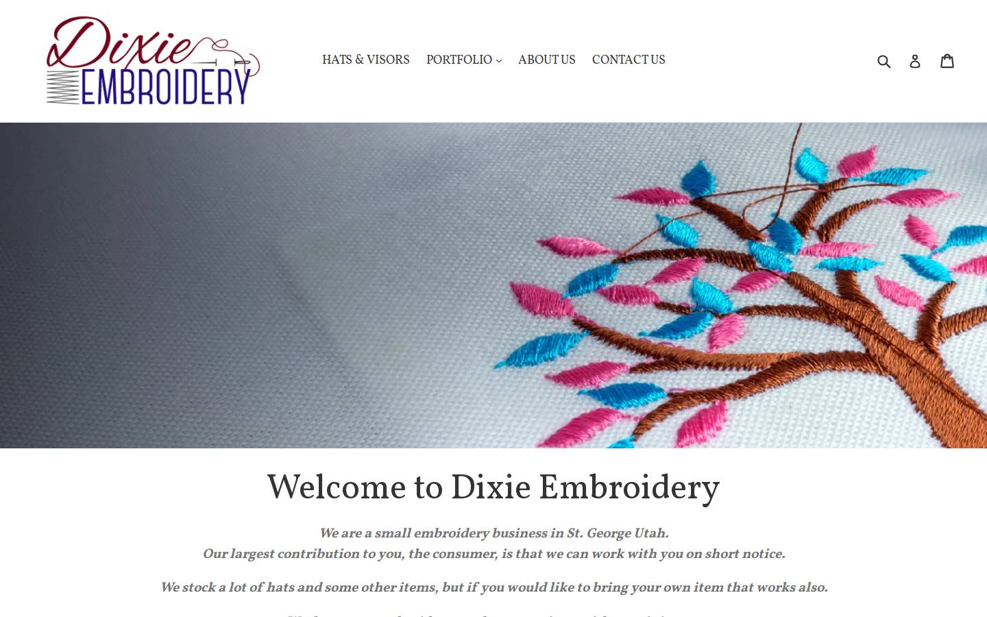 stgeorgeembroidery.com homepage screenshot