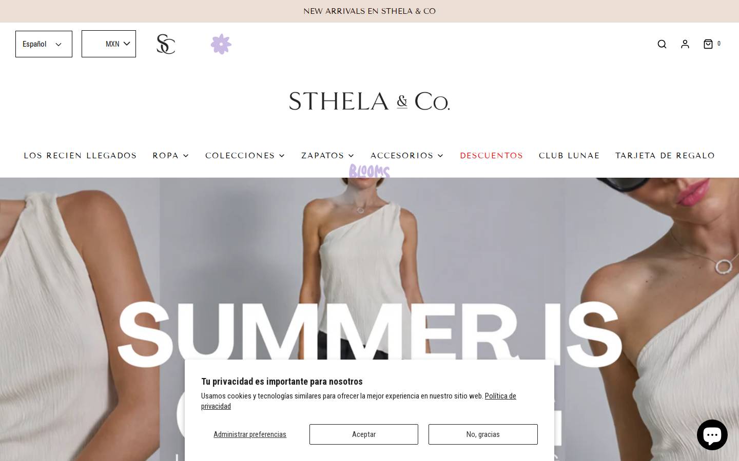 sthela.com homepage screenshot