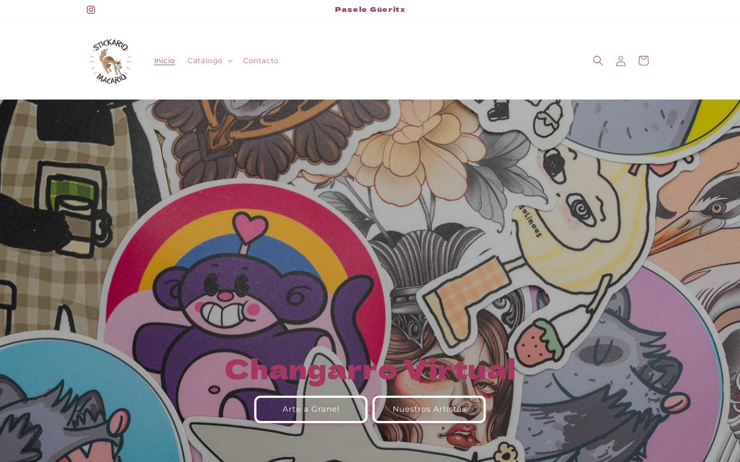 stickariomacario.com homepage screenshot