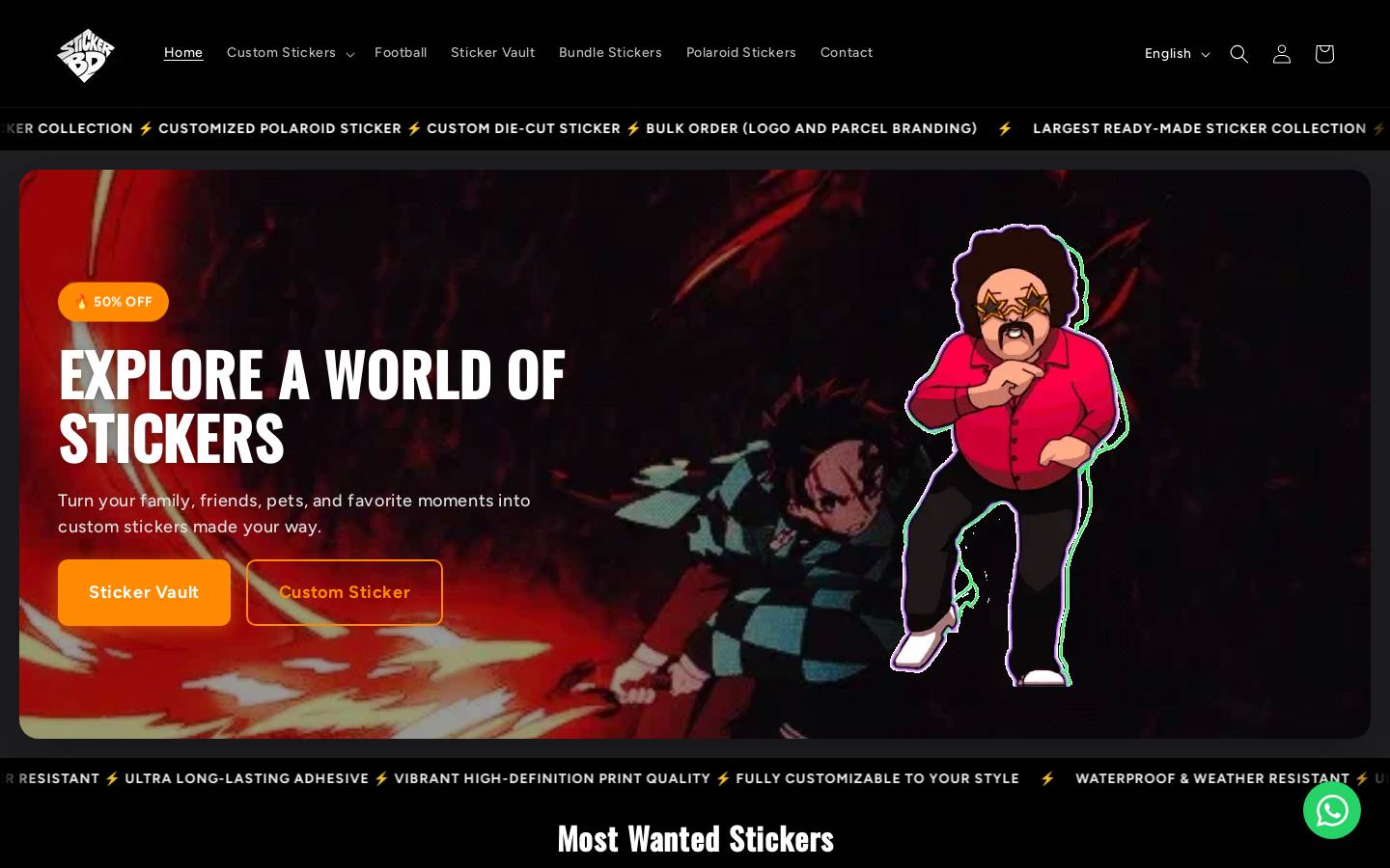 stickerbd.com homepage screenshot
