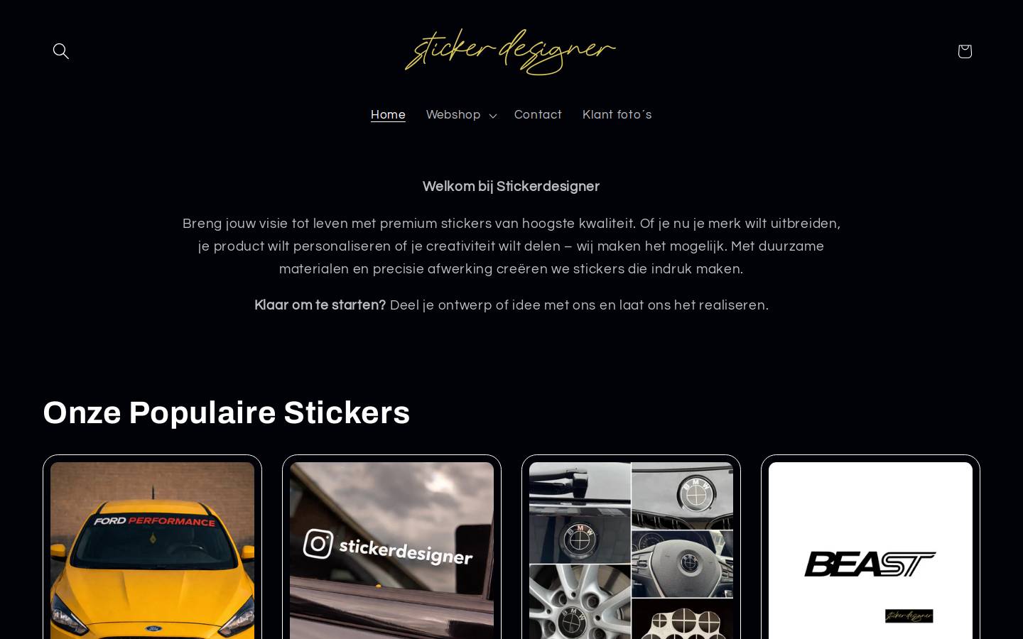stickerdesigner.nl homepage screenshot