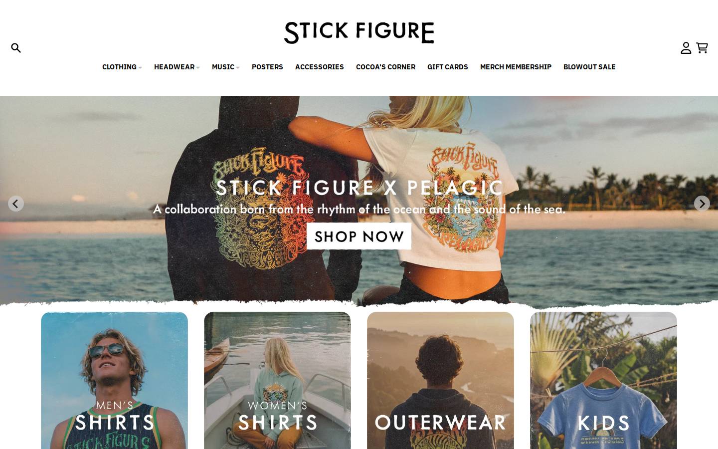 stickfigurestore.com homepage screenshot
