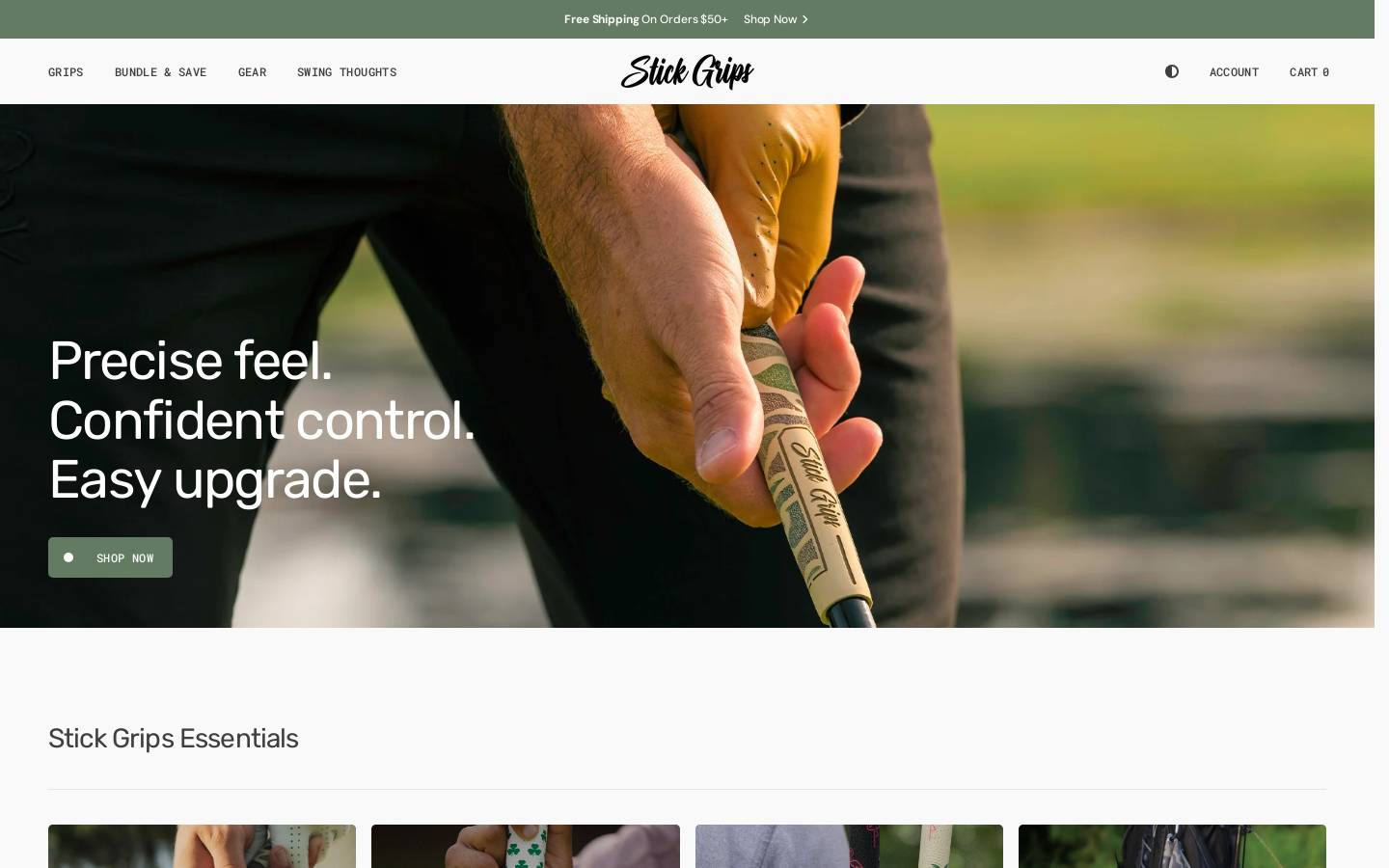 stickgripsgolf.com homepage screenshot