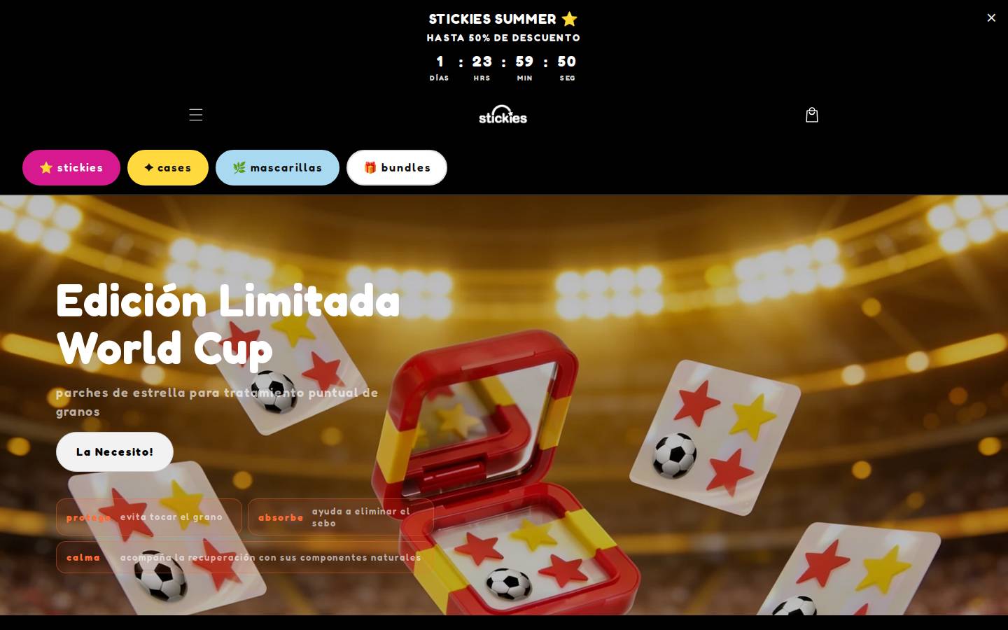 stickies.es homepage screenshot