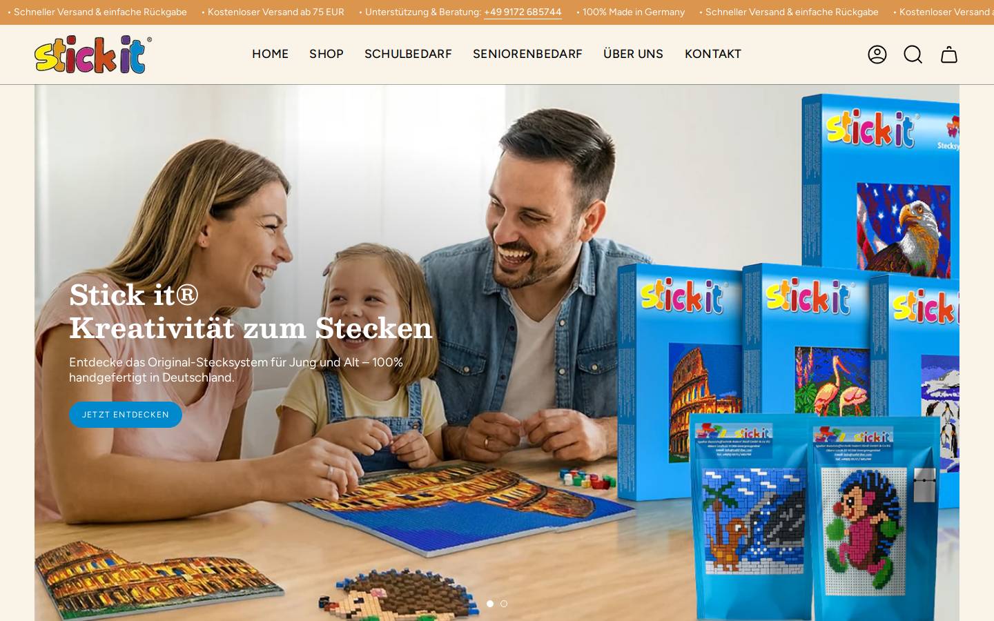 stickit-shop.de homepage screenshot