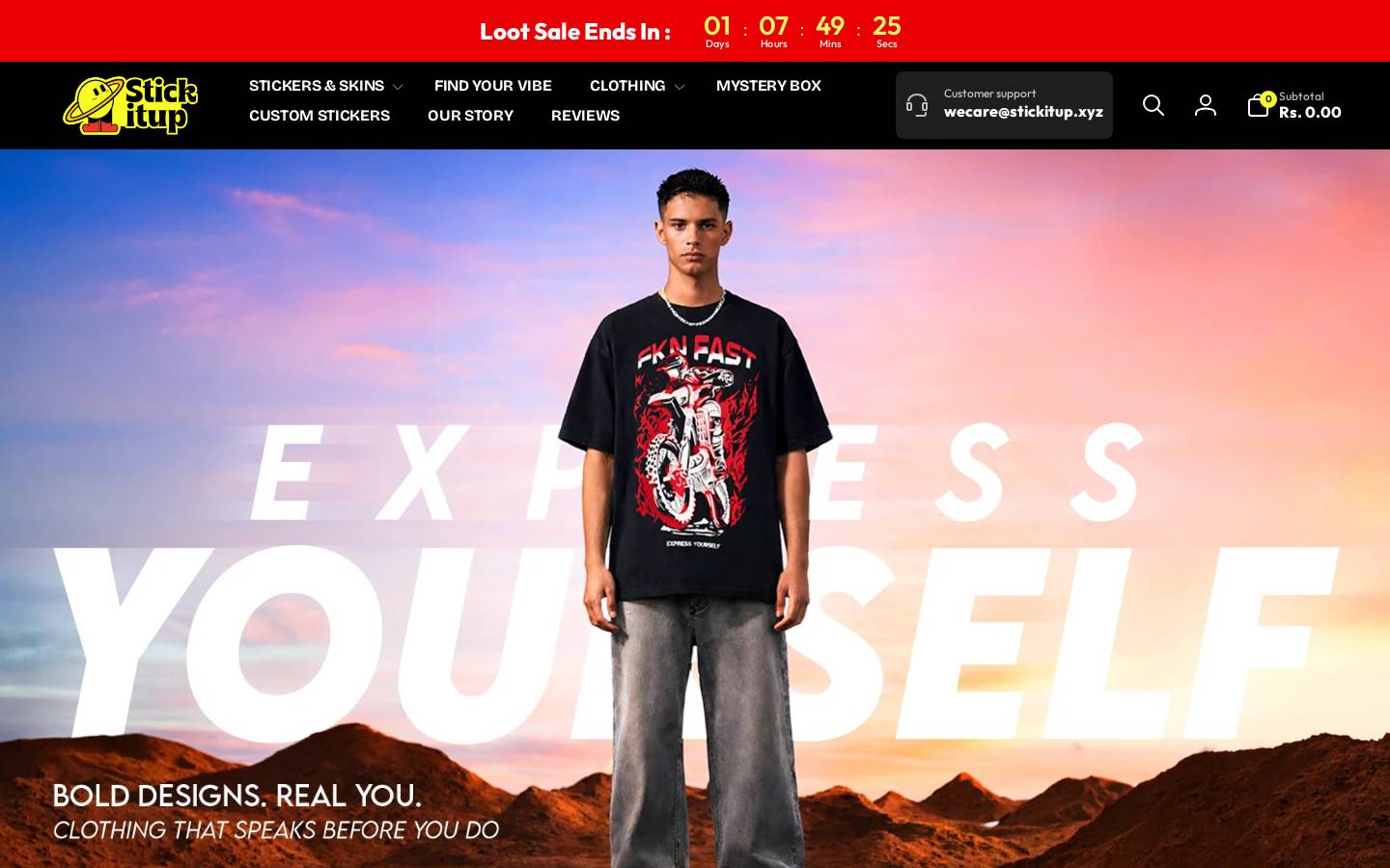 stickitup.xyz homepage screenshot