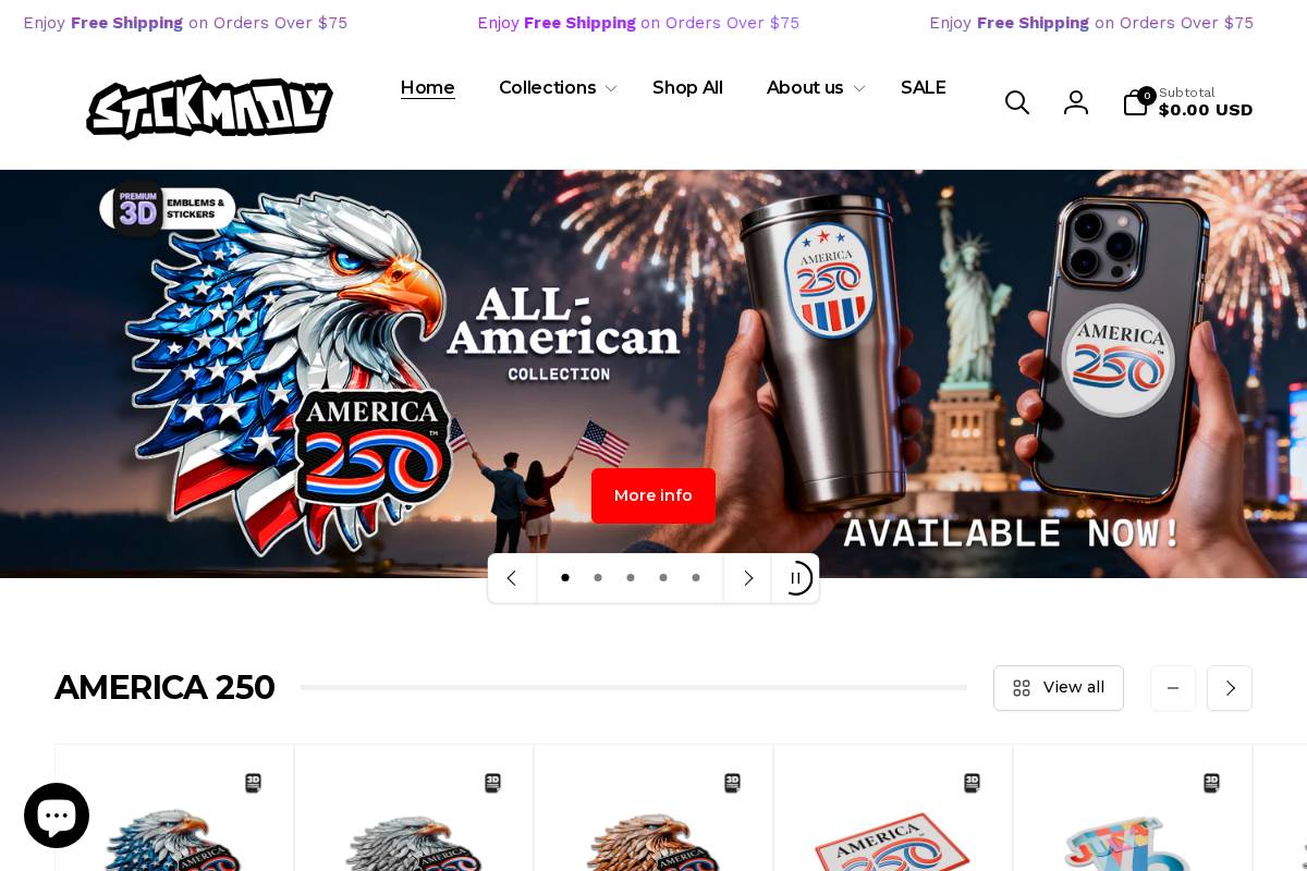 stickmadly.com homepage screenshot