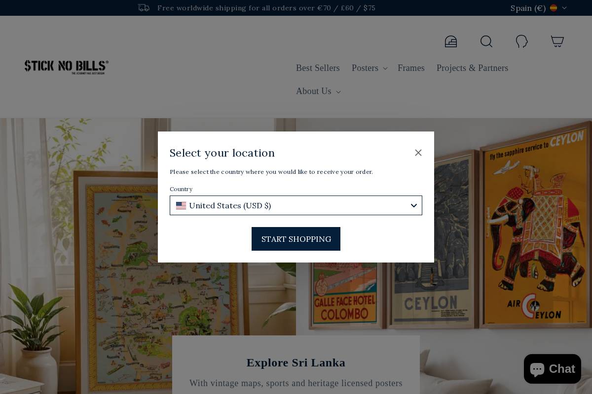 Stick No Bills homepage screenshot