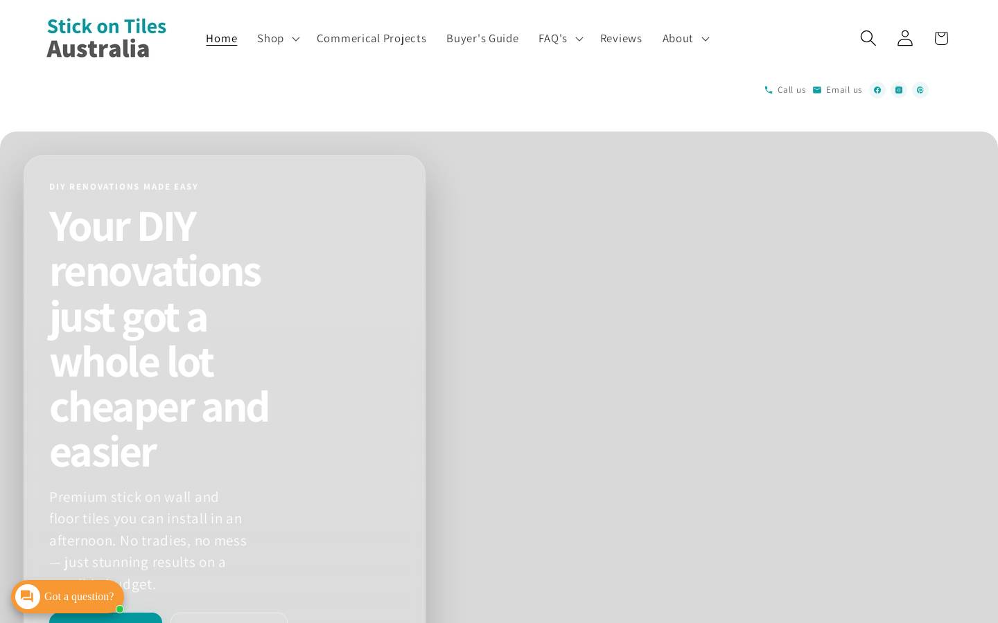 stickontiles.com.au homepage screenshot
