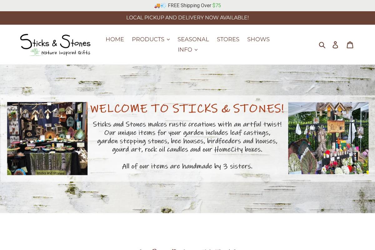 sticksandstonesbuffalo.com homepage screenshot