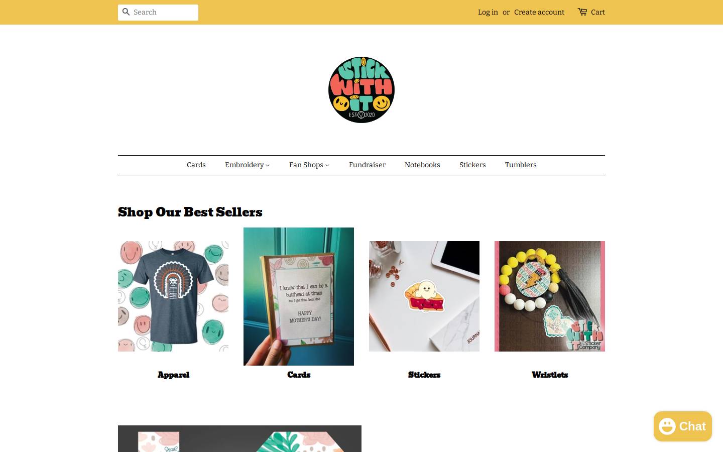 stickwithitstickerco.com homepage screenshot