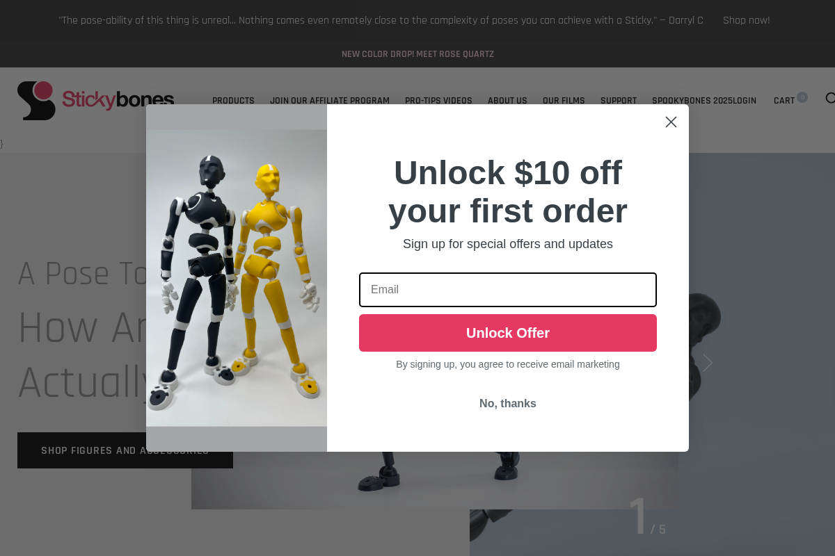 Stickybones Inc. homepage screenshot