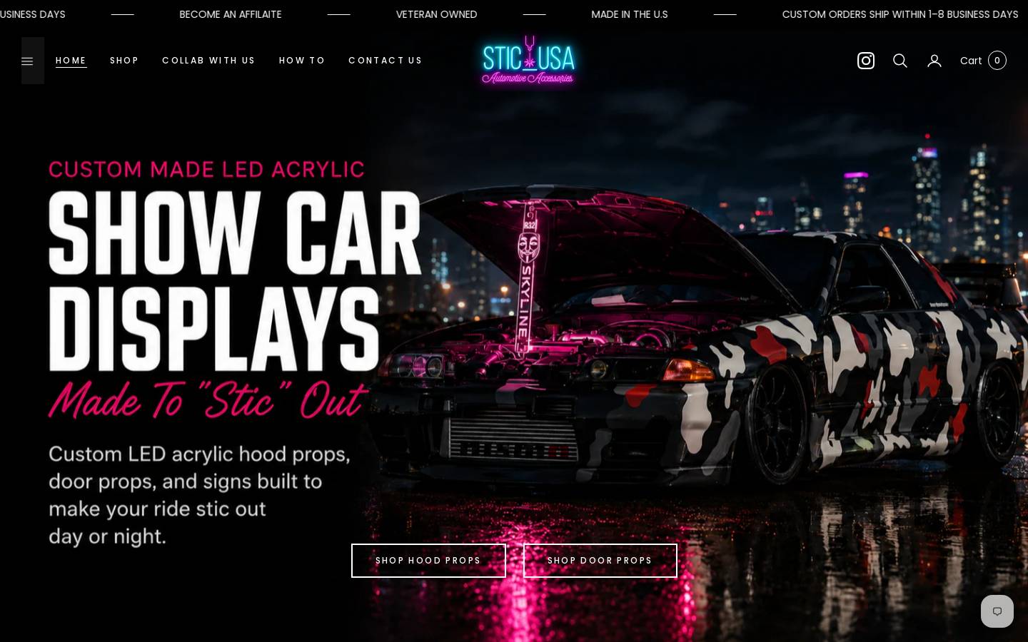 sticusa.com homepage screenshot