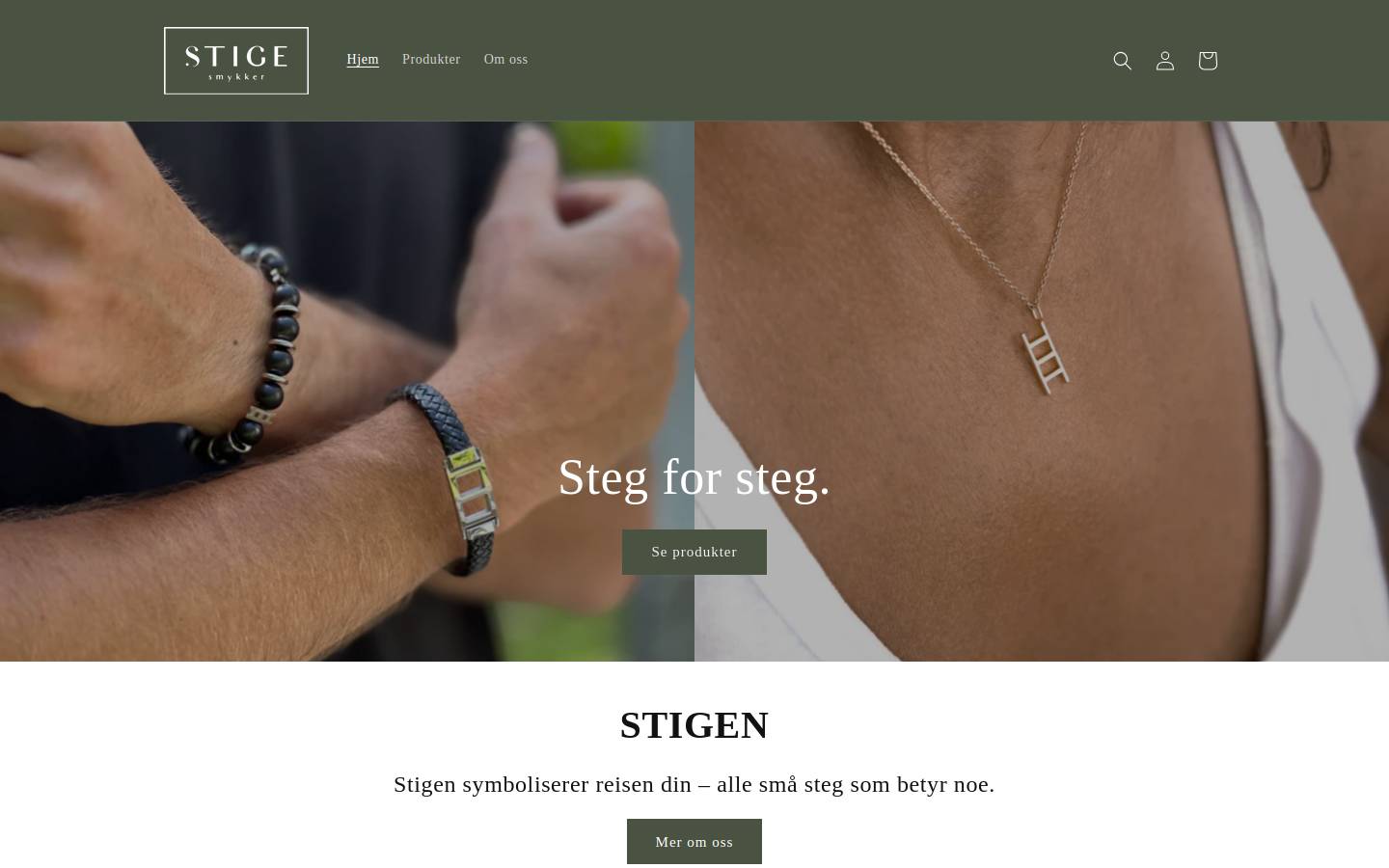 stigesmykker.no homepage screenshot