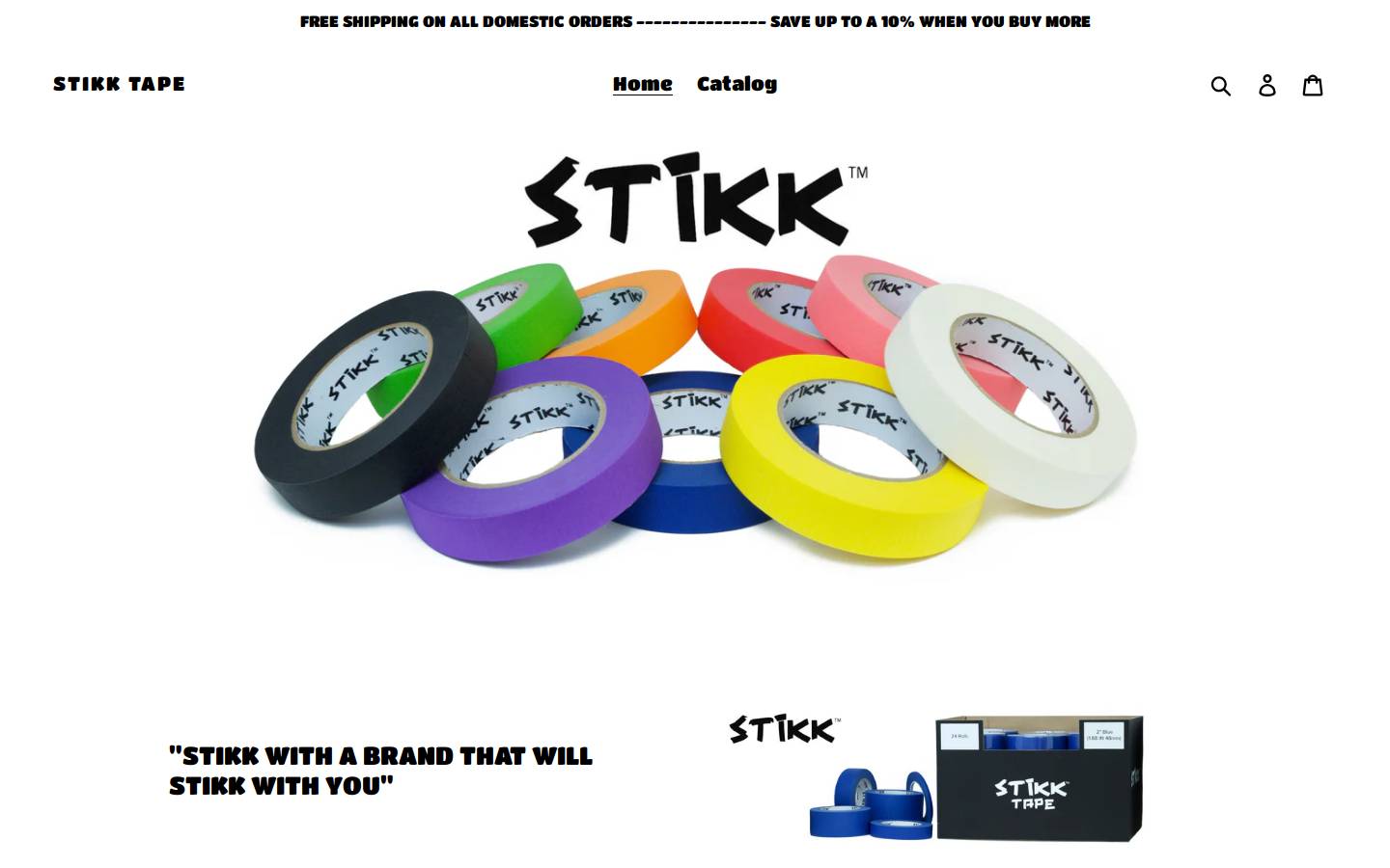 stikktape.com homepage screenshot