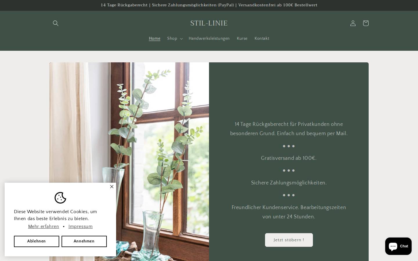 stil-linie.de homepage screenshot