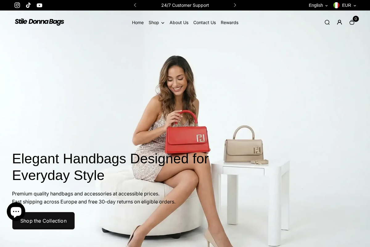 Stile Donna Bags homepage screenshot