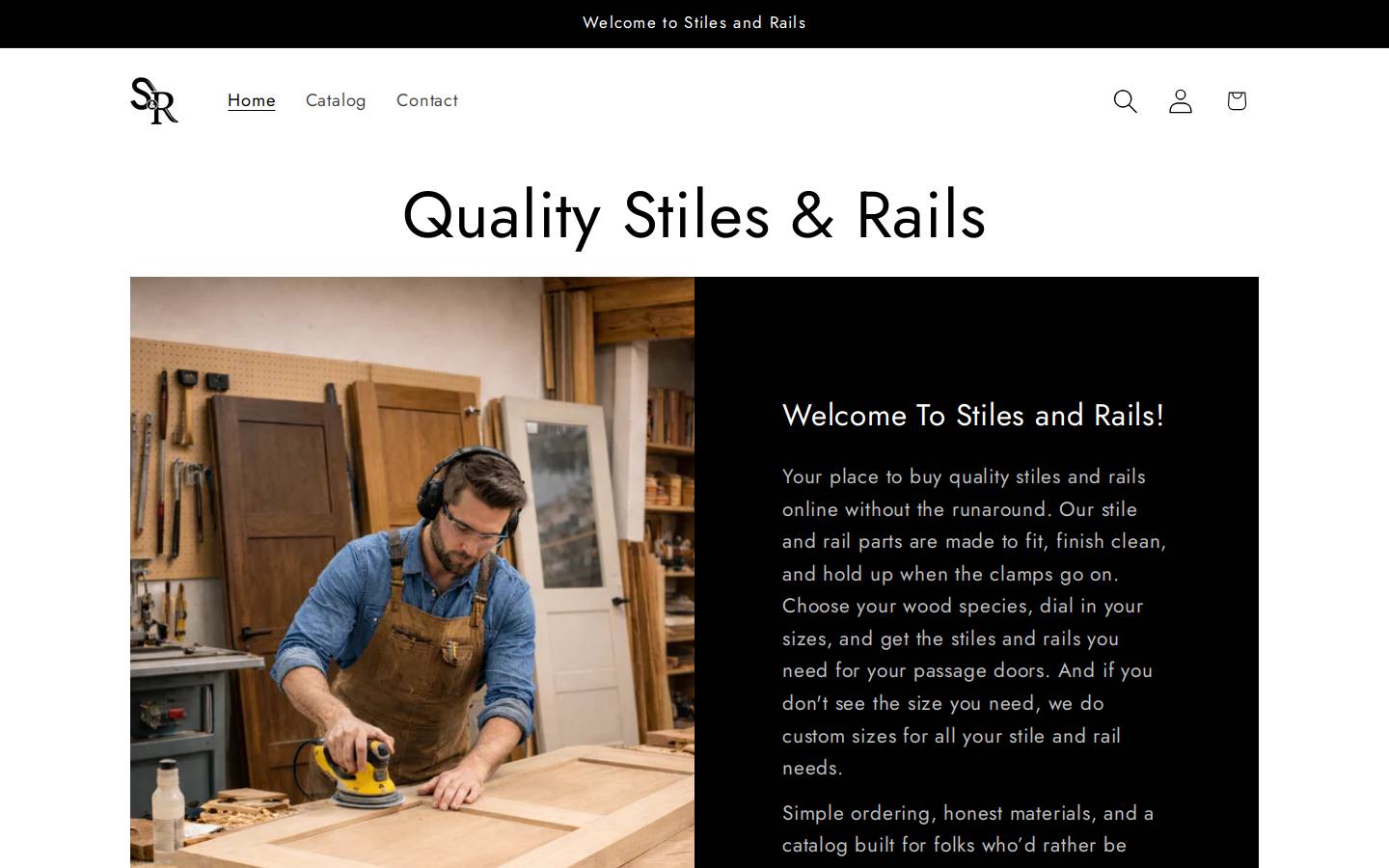 stilesandrails.com homepage screenshot