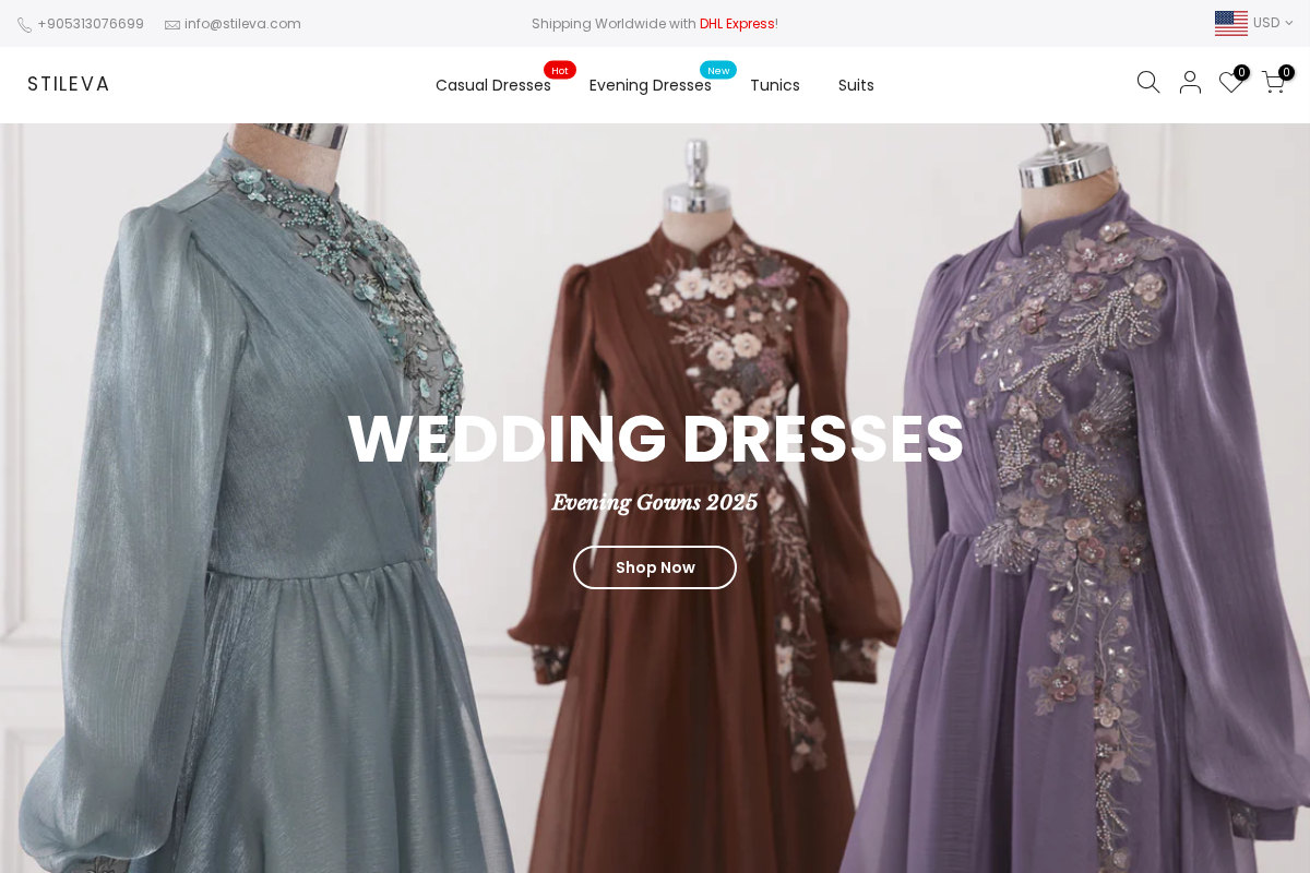 Stileva homepage screenshot