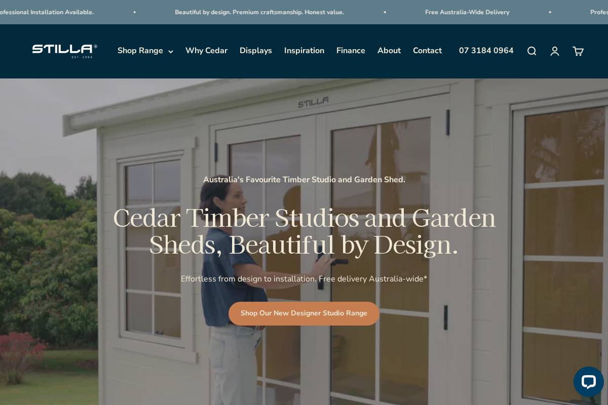 Stilla homepage screenshot