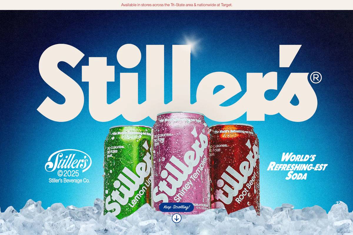 stillerssoda.com homepage screenshot