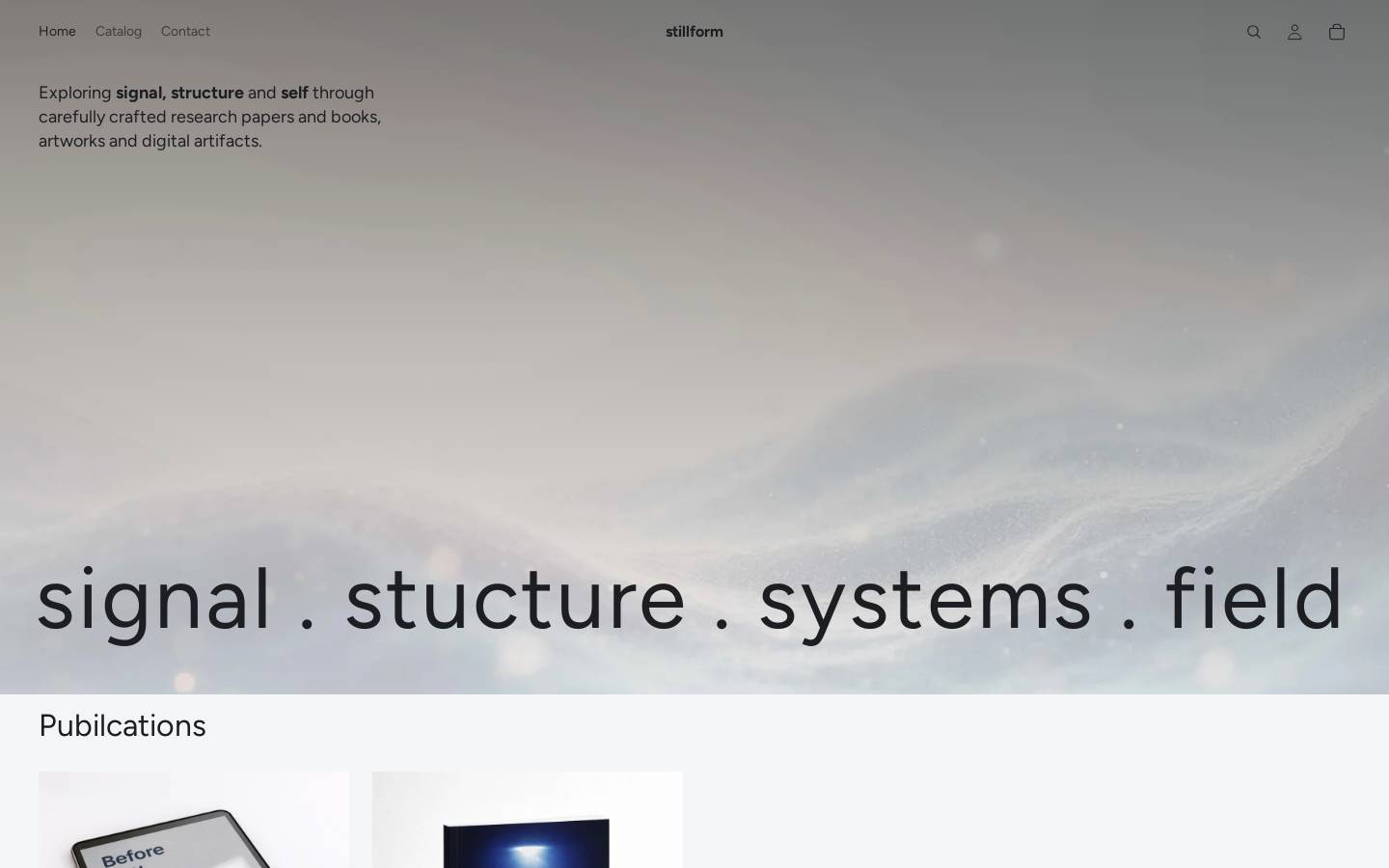 stillform.co.uk homepage screenshot