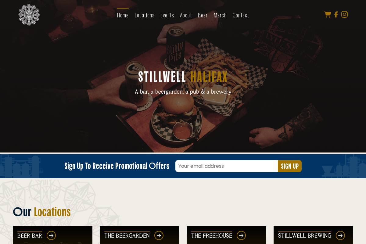 stillwellbrewing.com homepage screenshot