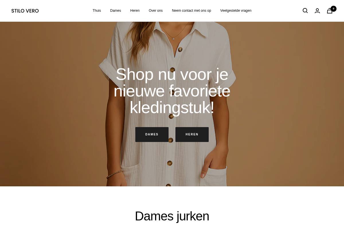 Stilo Vero homepage screenshot