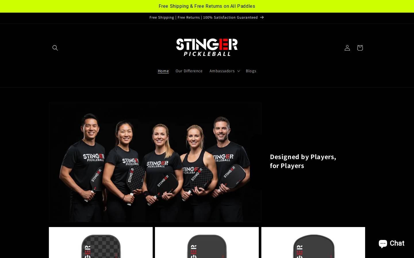 stingerpb.com homepage screenshot