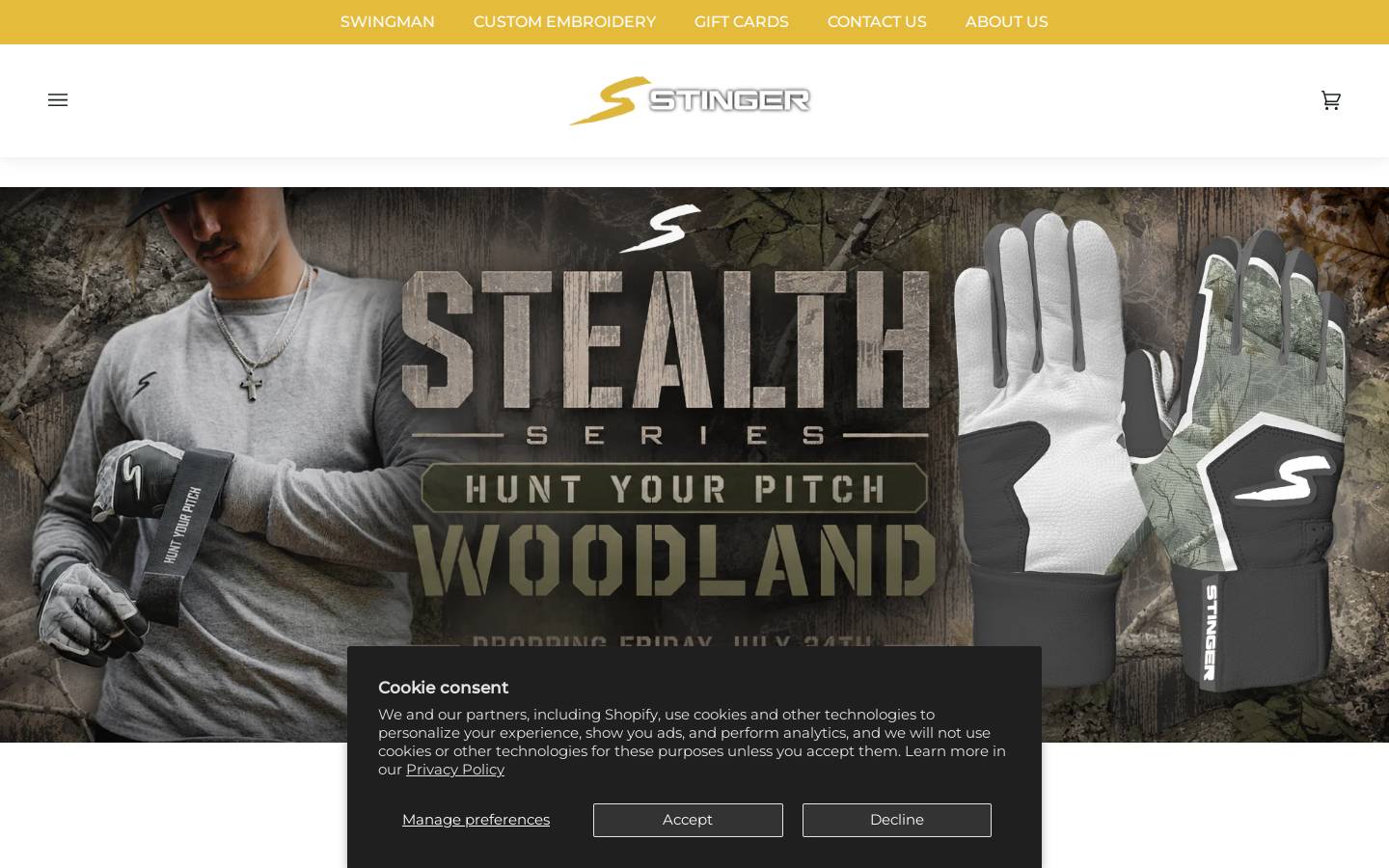 stingersports.com homepage screenshot