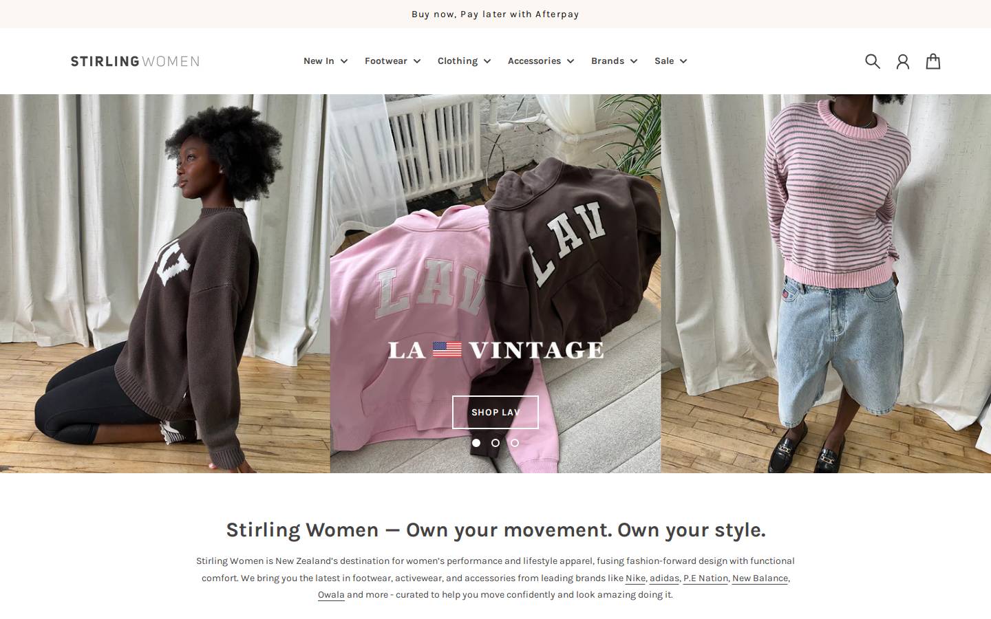 Stirlingwomen homepage screenshot