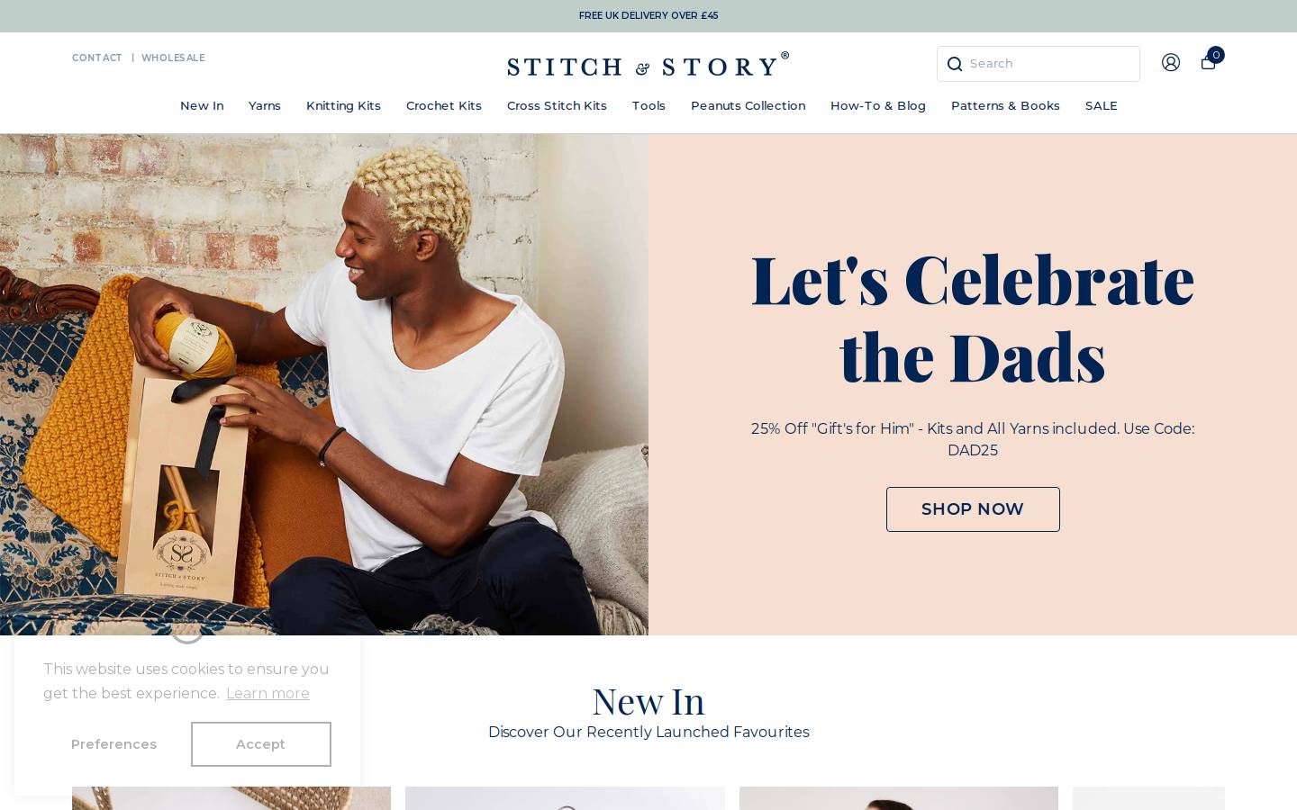 Stitch & Story homepage screenshot