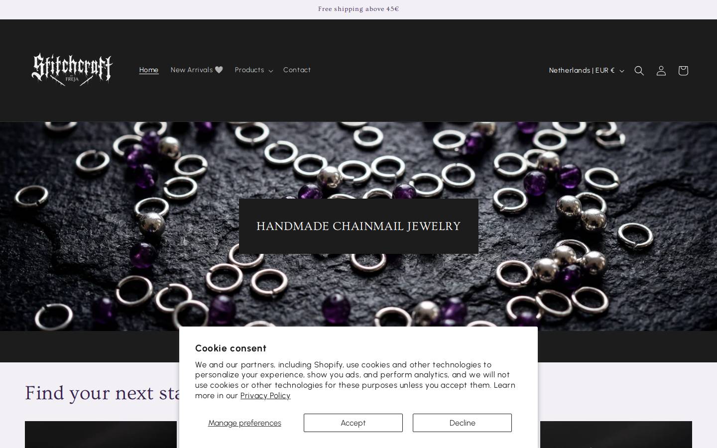 stitchcraft-by-freja.com homepage screenshot