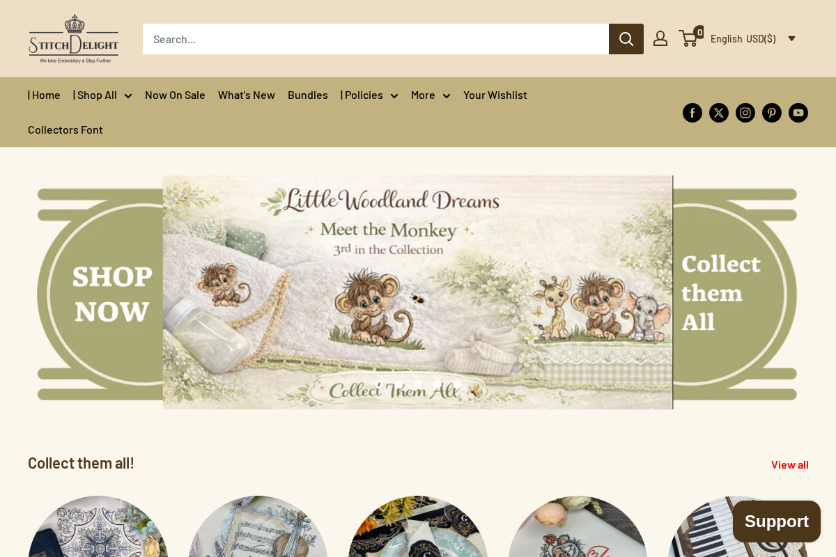 Stitchdelight.net homepage screenshot